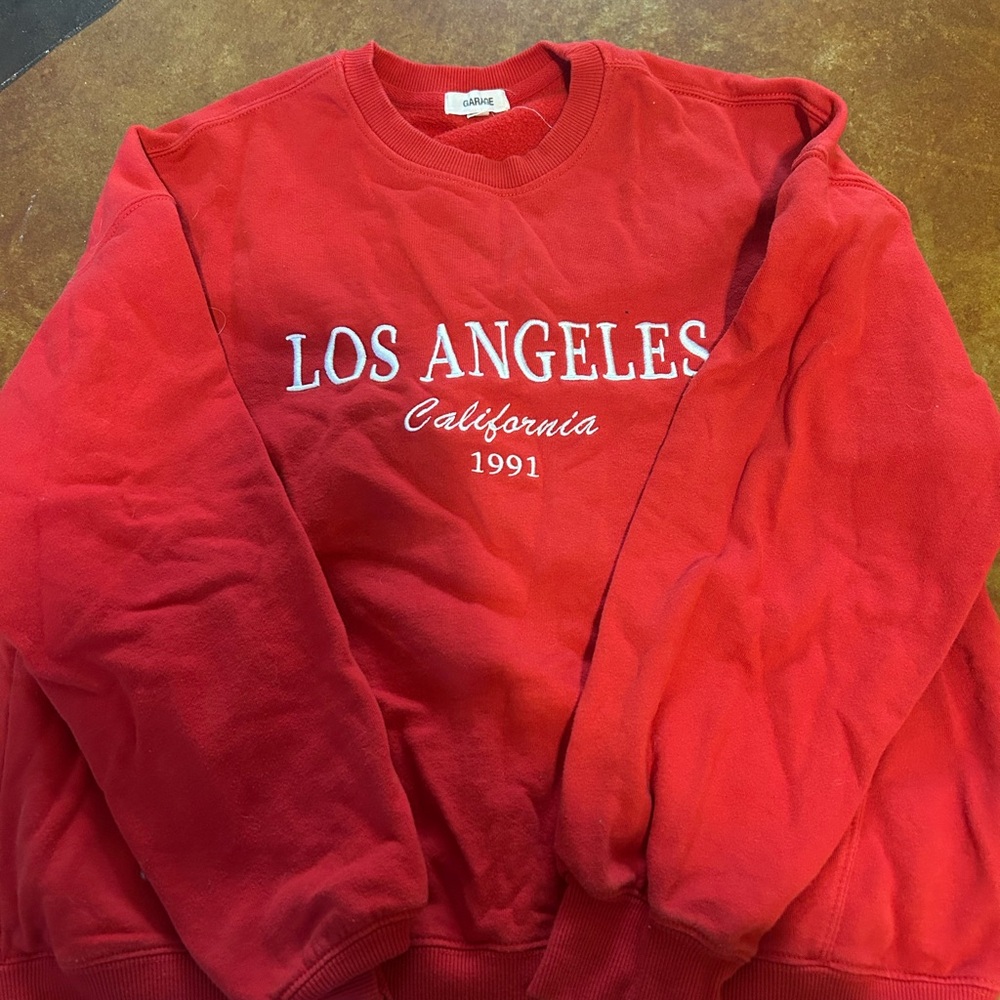 Garage Los Angeles California 1991 Red Crewneck Sweatshirt
